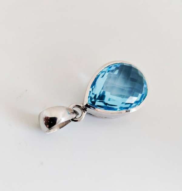 Blur Topaz Pendant 925 Sterling Silver Wholesaler