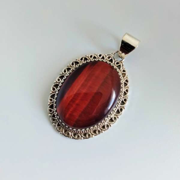Red Tiger Eye Pendant 925 Sterling Silver Wholesaler