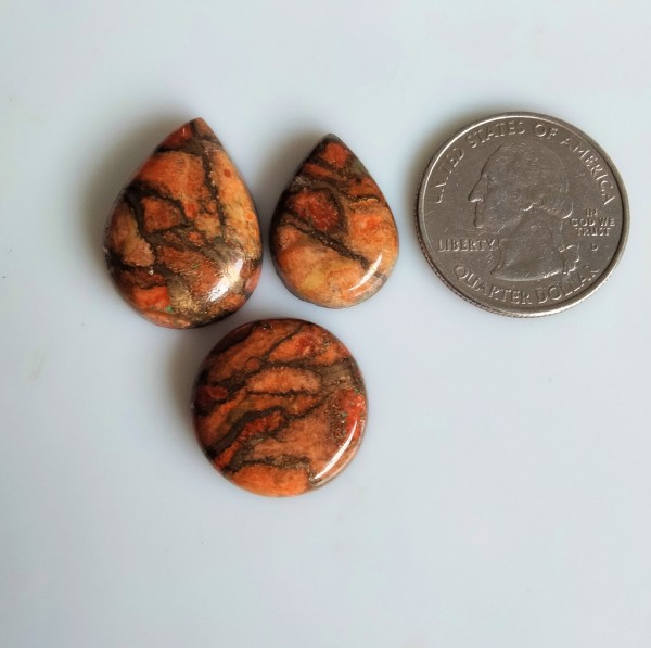 Orange Copper Turquoise Cabochon Supplier