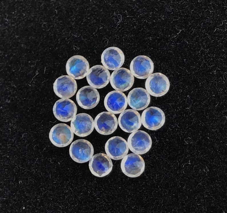 6mm Natural Rainbow Moonstone Faceted Round Cut Loose Gemstones Manufacturer