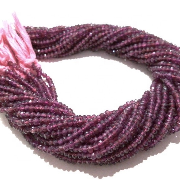Rhizolite Garnet Gemstone Faceted Rondell Beads Strand Supplier