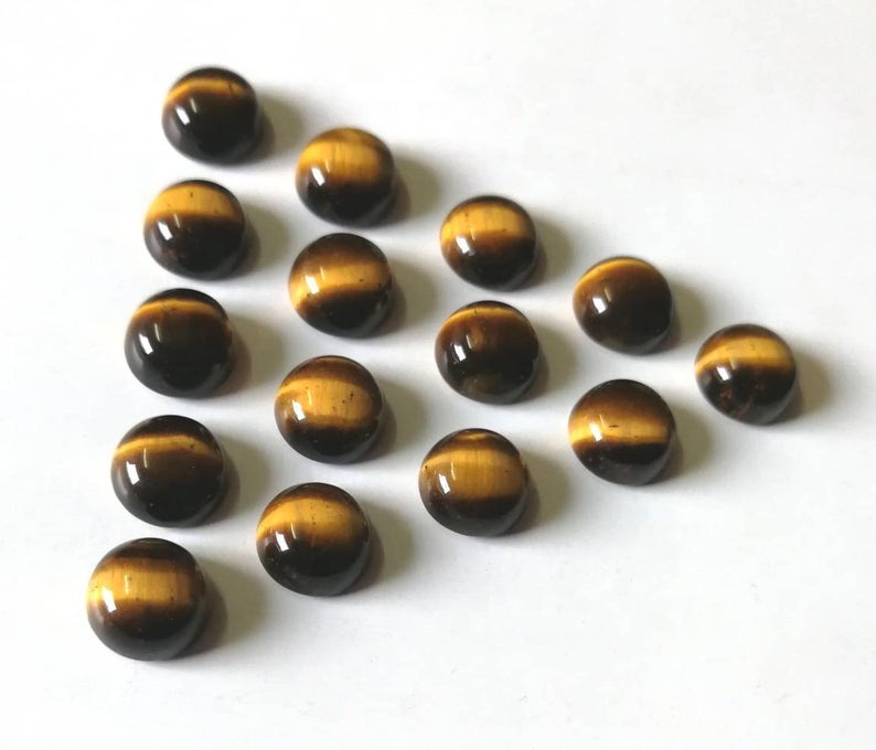4mm Natural Tiger Eye Round Cabochon Loose Gemstones Exporters