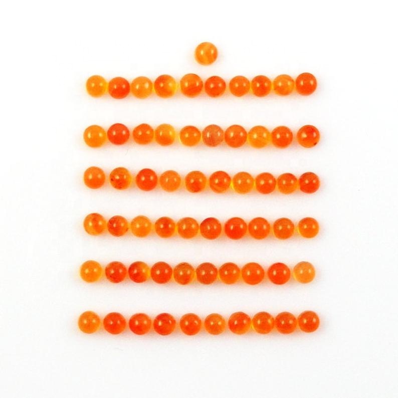 3mm Natural Red Onyx Round Cabochons Loose Gemstones  Exporters