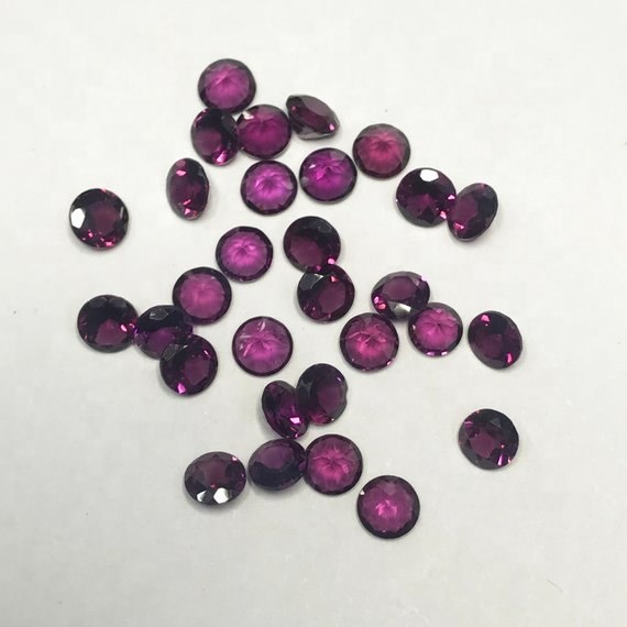 5mm Purple Rhizolite Garnet Faceted Round Cut Loose Gemstone  Manufacturer