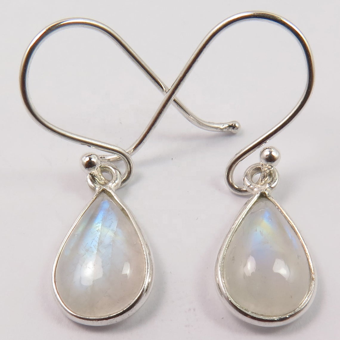 Sterling Silver Beautiful Cute Little Rainbow Moonstone Drop Earring Exporter