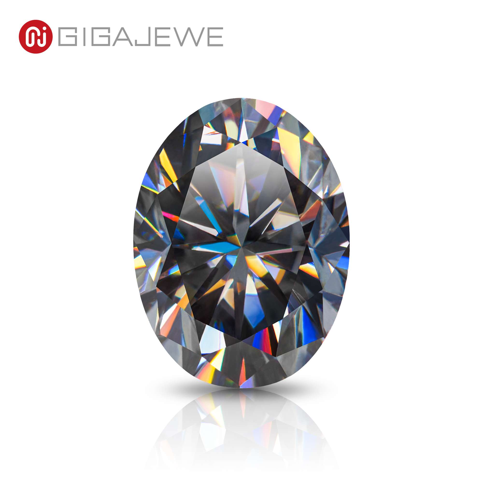 Gray Color Oval Cut loose synthetic Gemstone Diamond Exporter