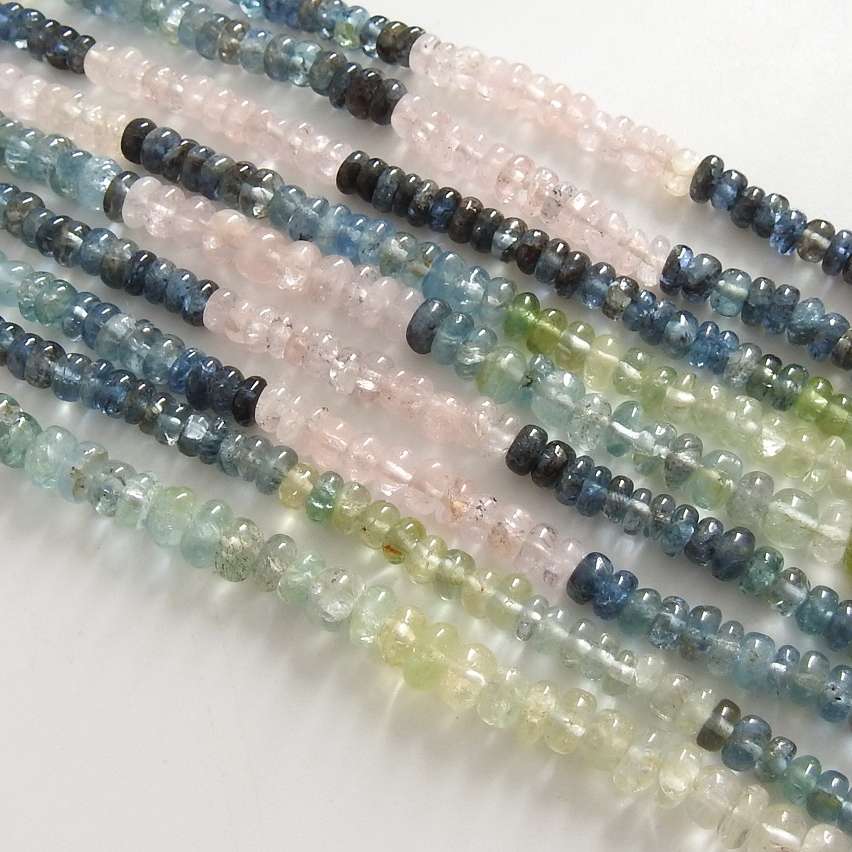 Natural Moss Aquamarine Roundel Bead Loose Stone,For Jewelry Manufacturer