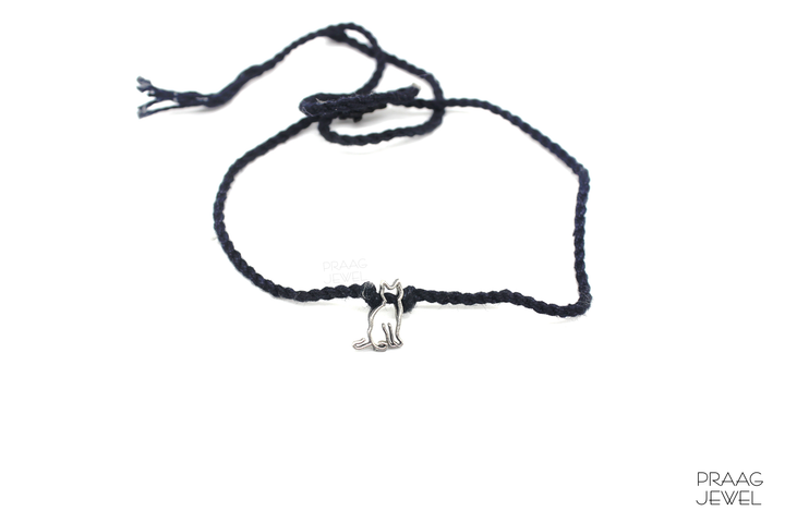 CONCAT SILVER NAZARBATTU ANKLET WITH OXIDIZED POLISH EXPORTER