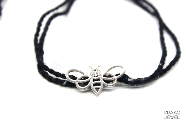 BEE SILVER NAZARBATTU ANKLET WITH OXIDIZED EXPORTER