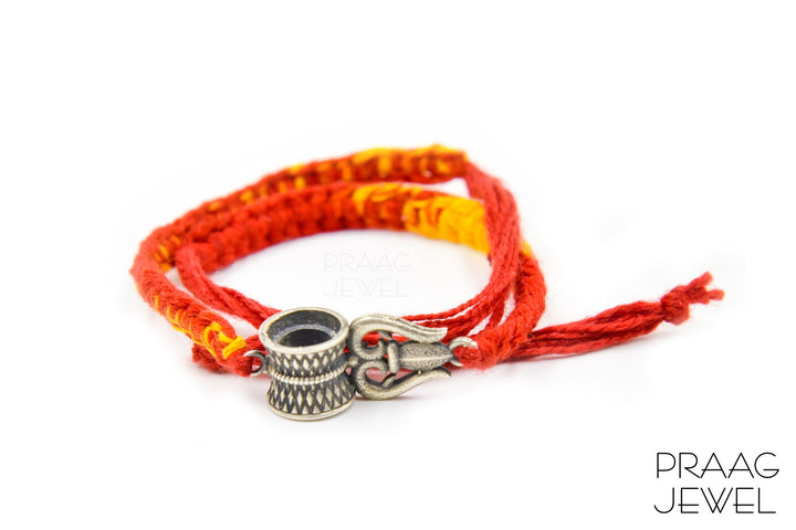 TRIDUM SILVER RAKHI WITH OXIDIZED POLISH EXPORTER