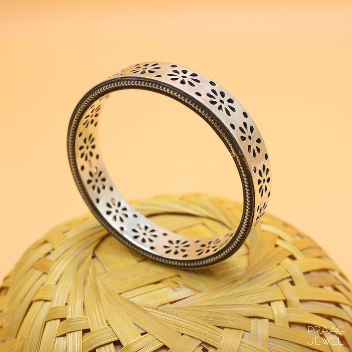 ANTIQUE OXIDIZED SILVER DESIGNER JAALI KADA EXPORTER