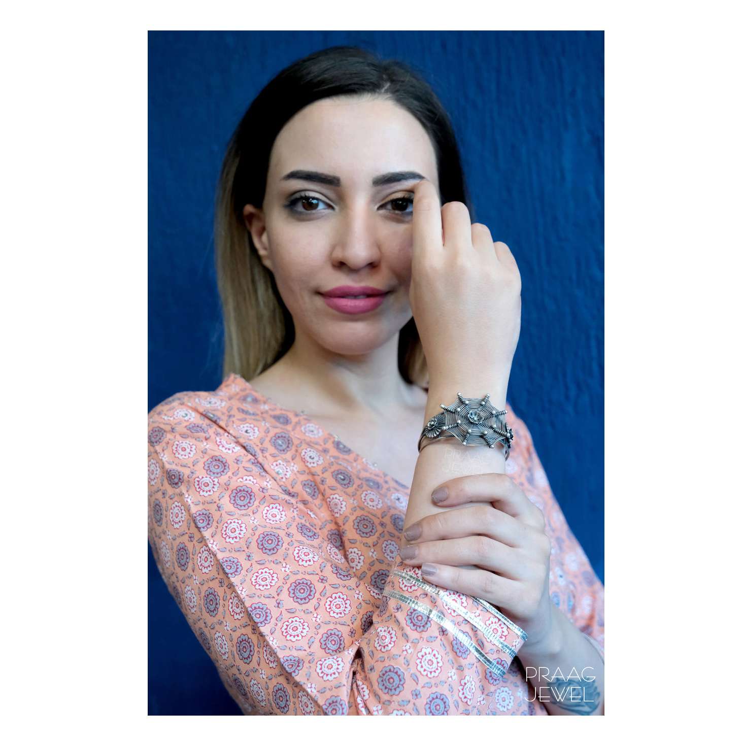 OXIDIZED SILVER DESIGNER COBWEB KADA SUPPLIER