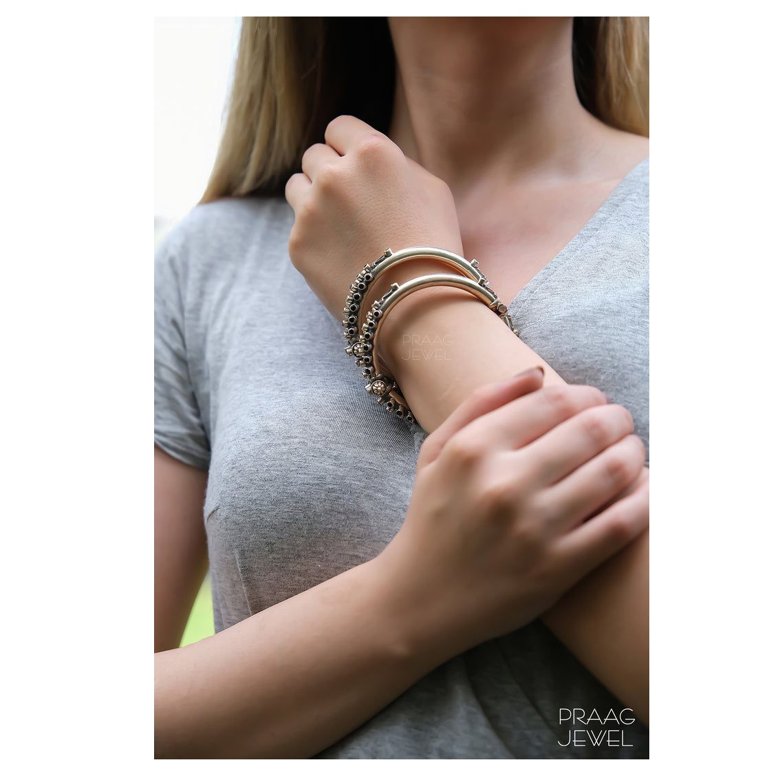 SILVER OXIDIZED DESIGNER BANGLES SET SUPPLIER