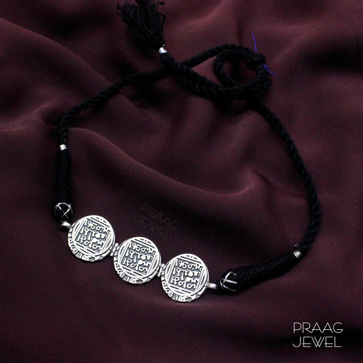 TAKSHLIPI SILVER CHOKER NECKLACE WITH OXIDIZED POLISH EXPORTER