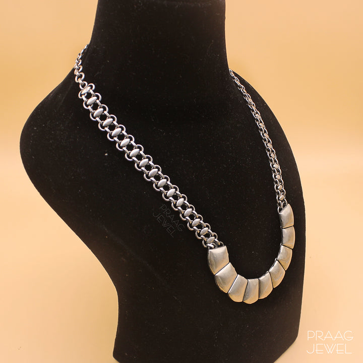 OXIDIZED SILVER DESIGNER NECKLACE EXPORTER