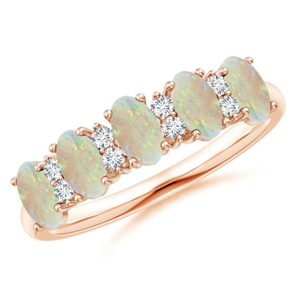 5 stone Ethiopian opal ring in 925 sterling silver with natural Manufacturer
