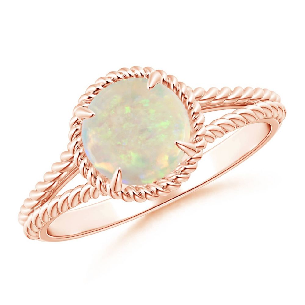 Ethiopian opal classic solitaire ring in 925 sterling silver rose Manufacturer