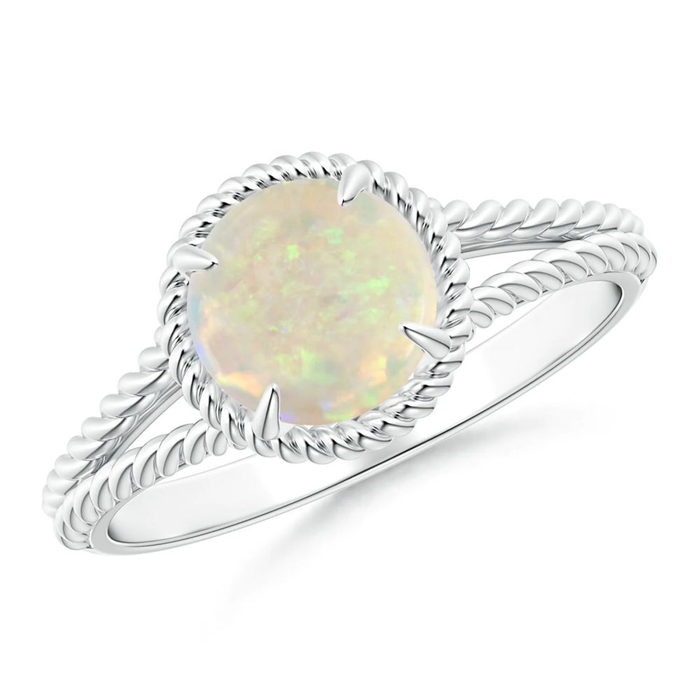 Ethiopian opal classic solitaire ring in 925 sterling silver rose Manufacturer