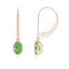 Wholesale Tsavorite garnet classic solitaire lever back drop earrings in 925