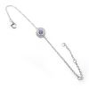 Wholesale Genuine tanzanite A color sterling silver round halo engagement
