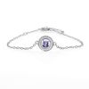 Wholesale Genuine tanzanite A color sterling silver round halo engagement