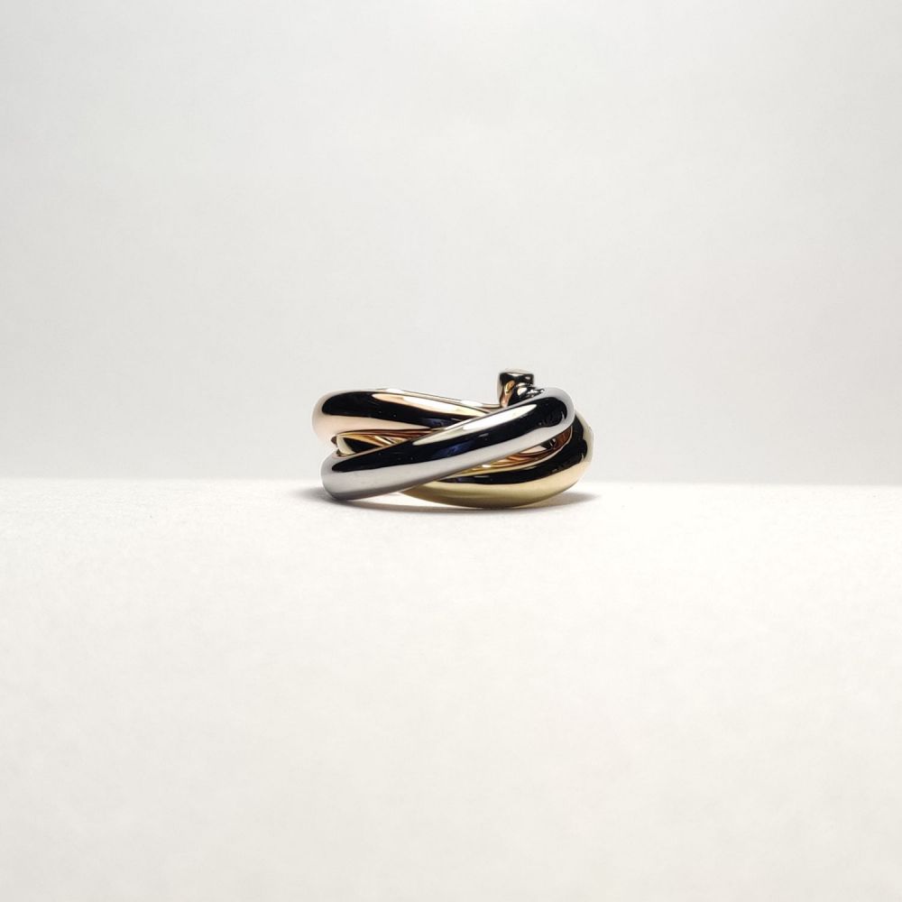 925 Silver rose Gold plated Chain Promise Ring Jewelry