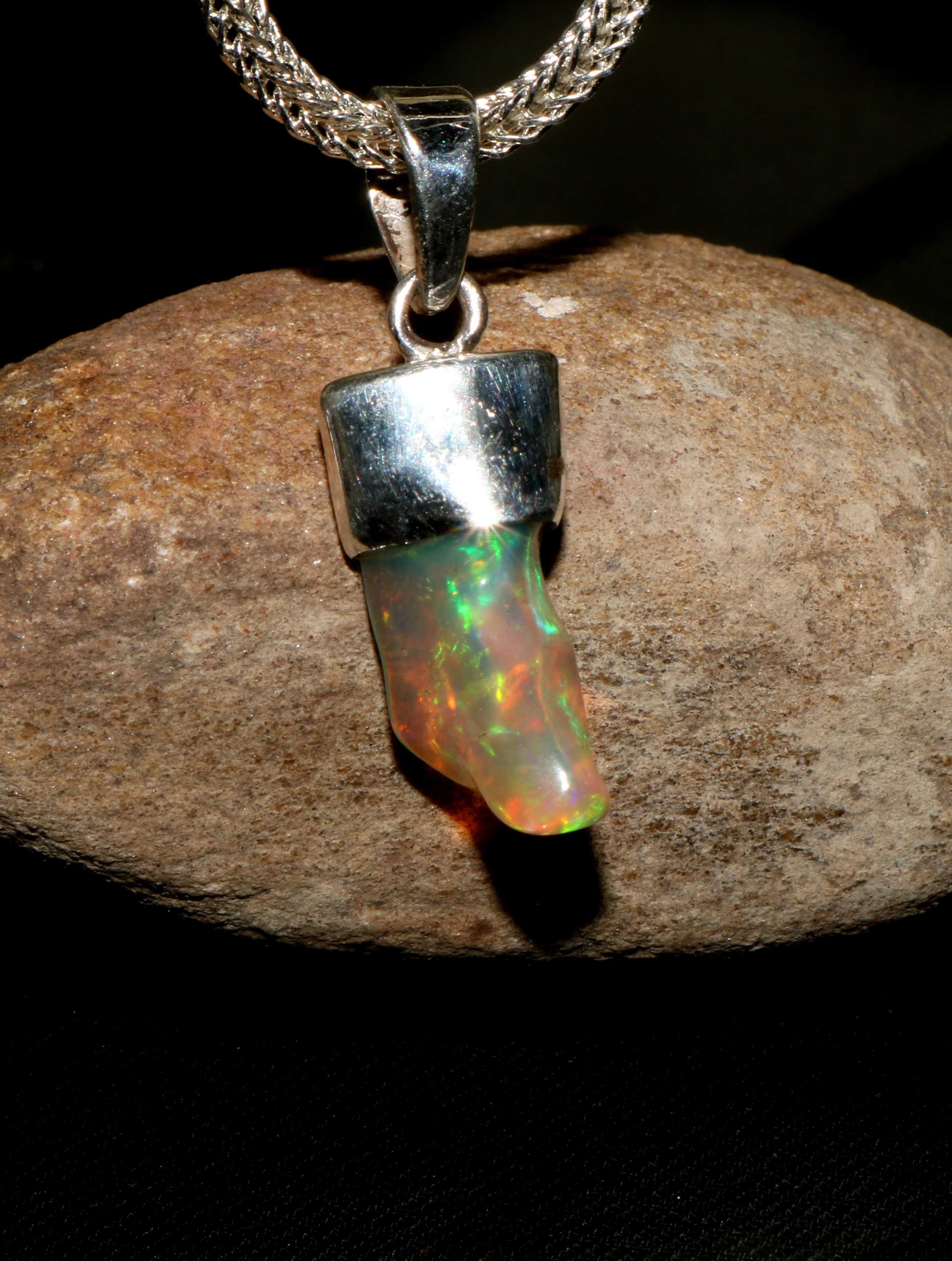 7.60 Carat Natural Ethiopian Opal Polish Rough Pendant  Exporter