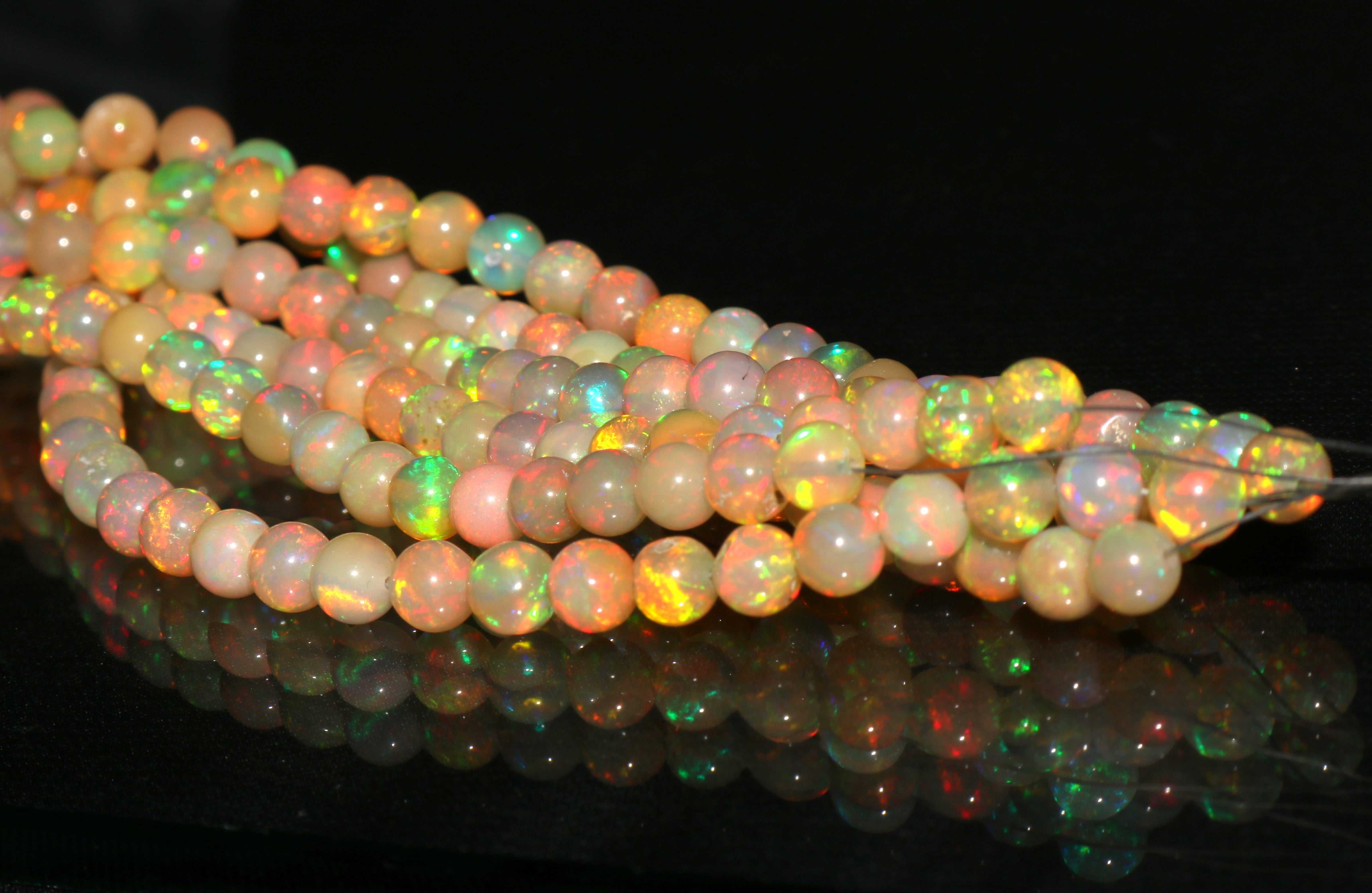 Ethiopian Beads Opal MARAVELOUS Natural Welo Fire Ethiopian Opal Beads Exporter
