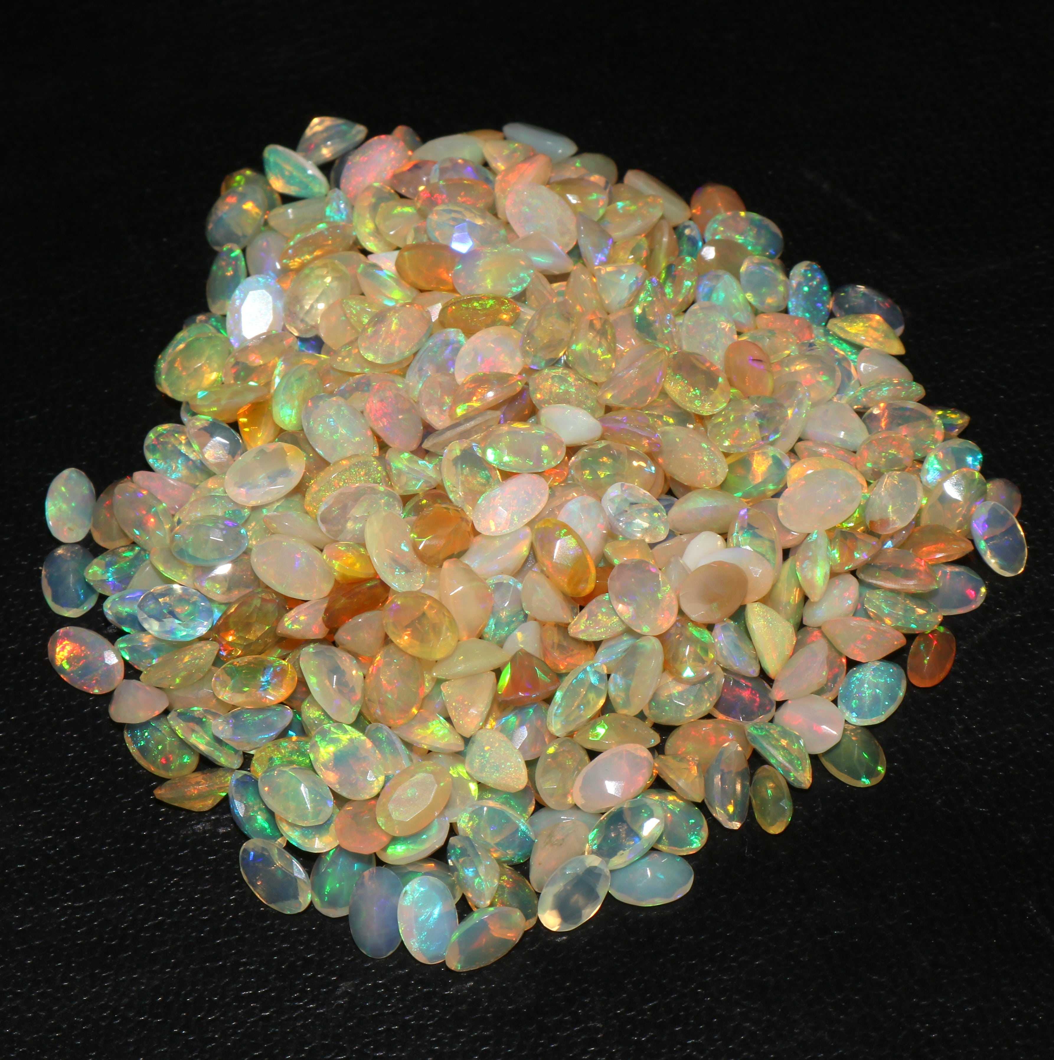 Natural Ethiopian Opal Top Quality 4X3 MM Oval Shape Faceted Exporter