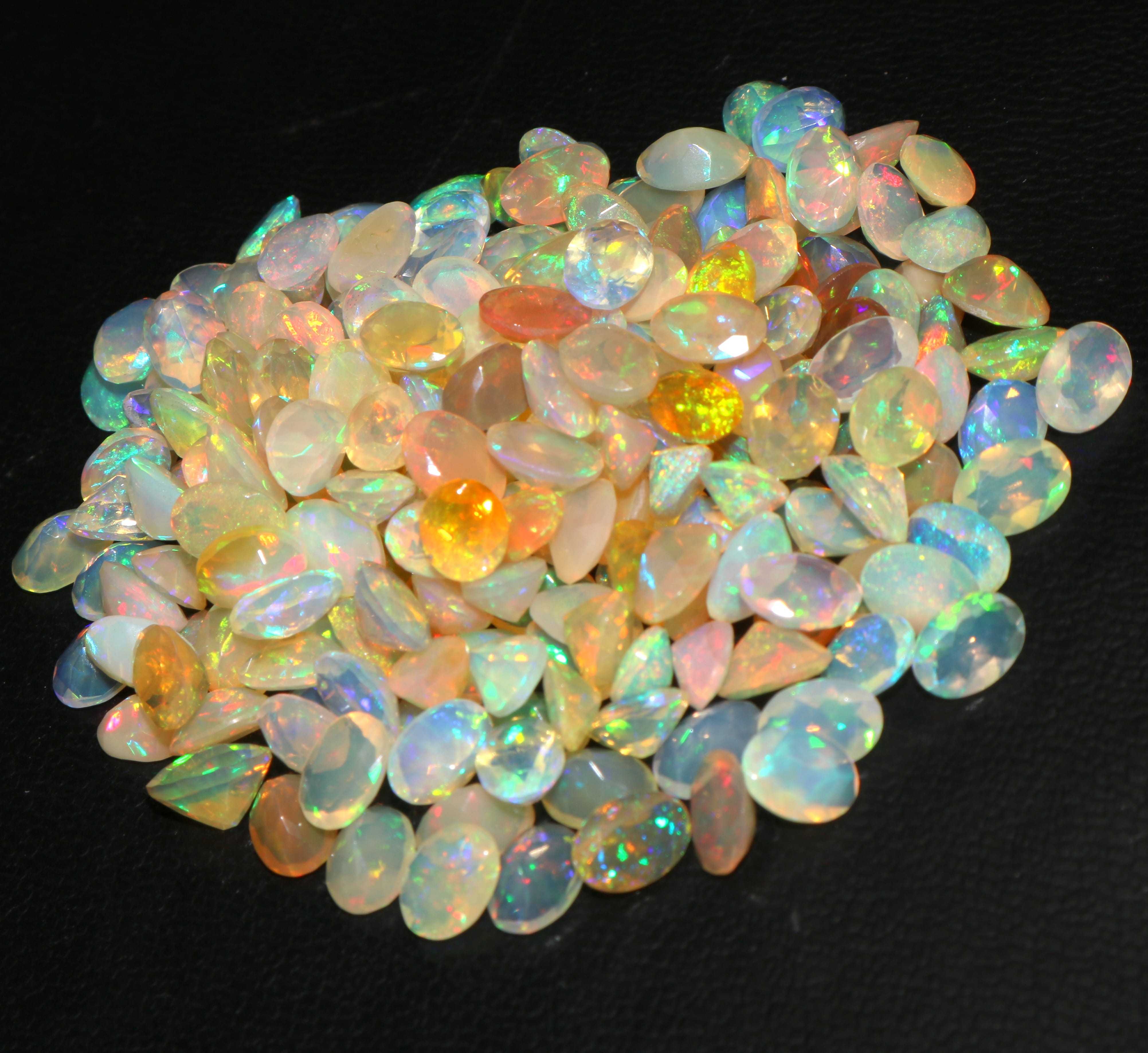 Natural Ethiopian Opal Top Quality 5X7 MM Oval Shape Faceted Exporter