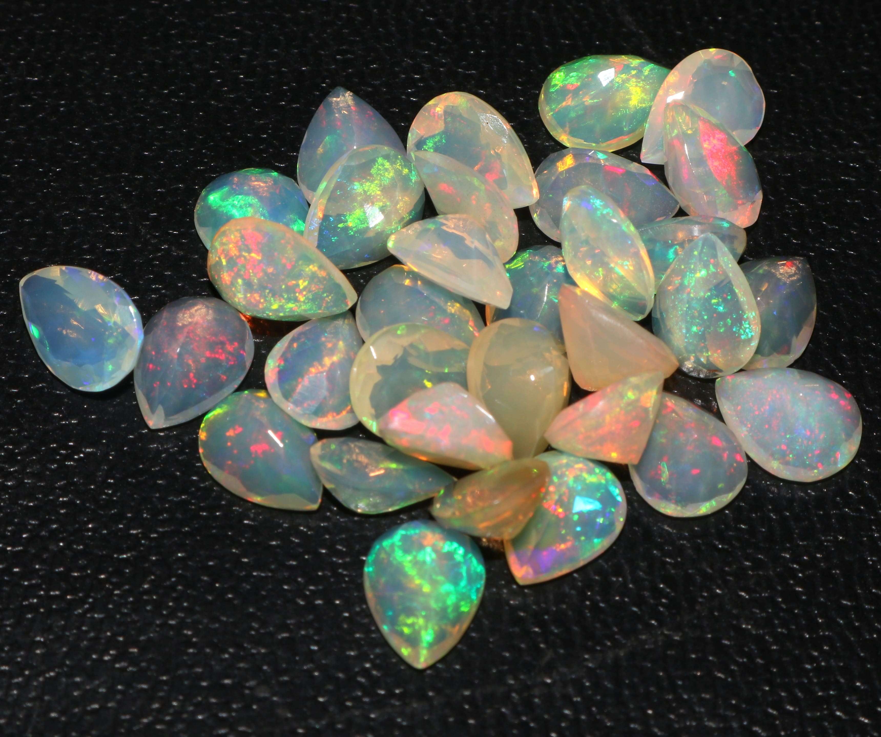 Natural Ethiopian Opal Top Quality 6X4 MM Pear Shape Faceted Exporter