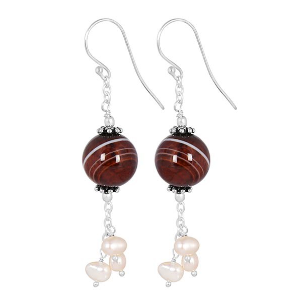Banded Agate Beaded Earring Exporter