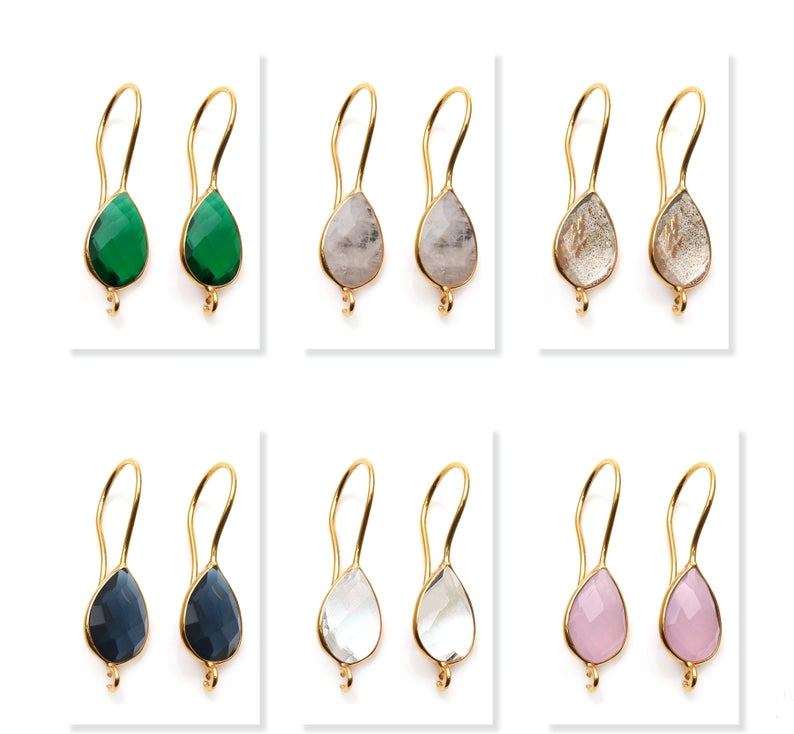 Drop Shape Stone Earrings Exporter