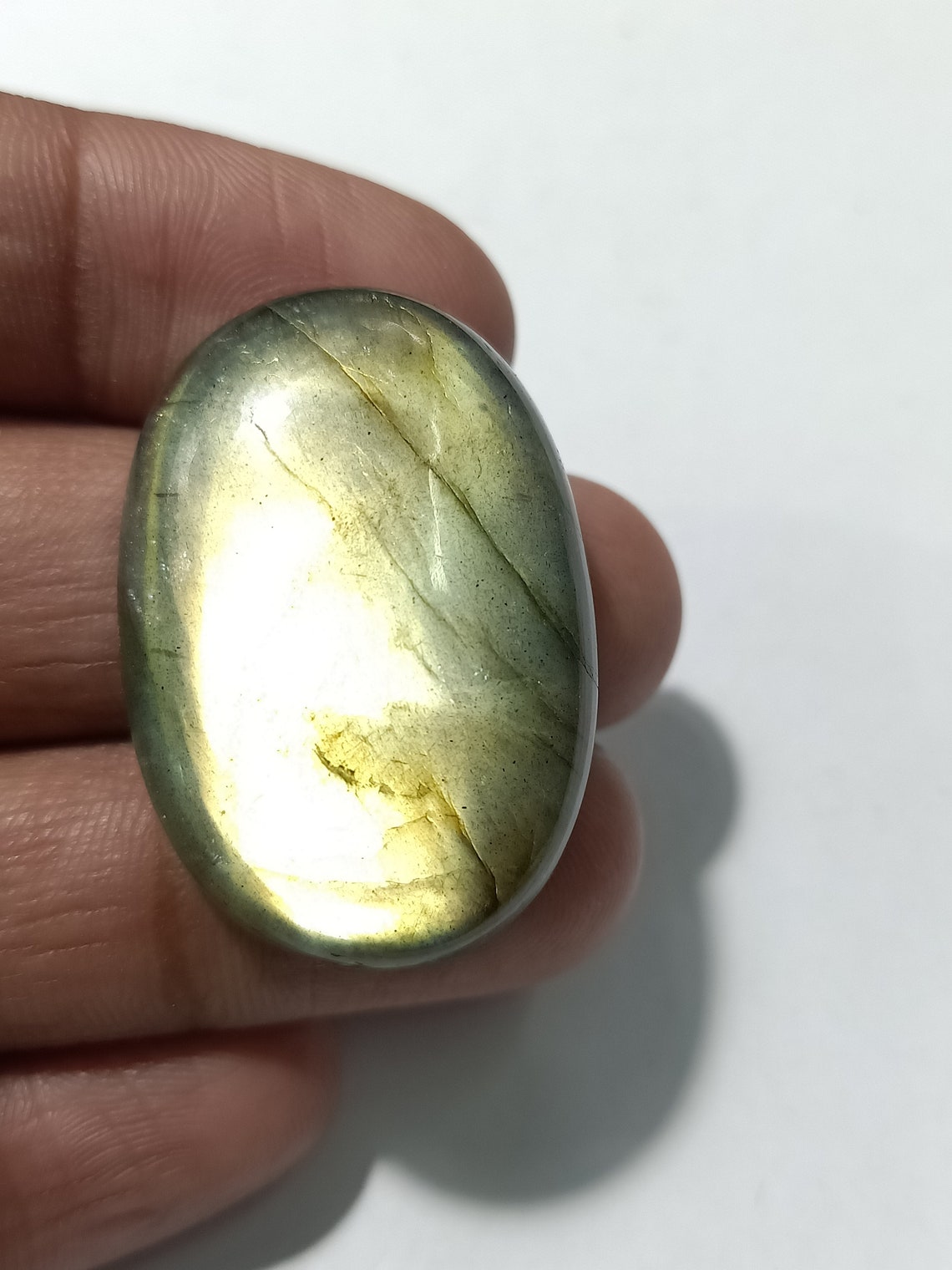 Top Quality Labradorite Green Flashy Cabochon, Gemstone Exporter