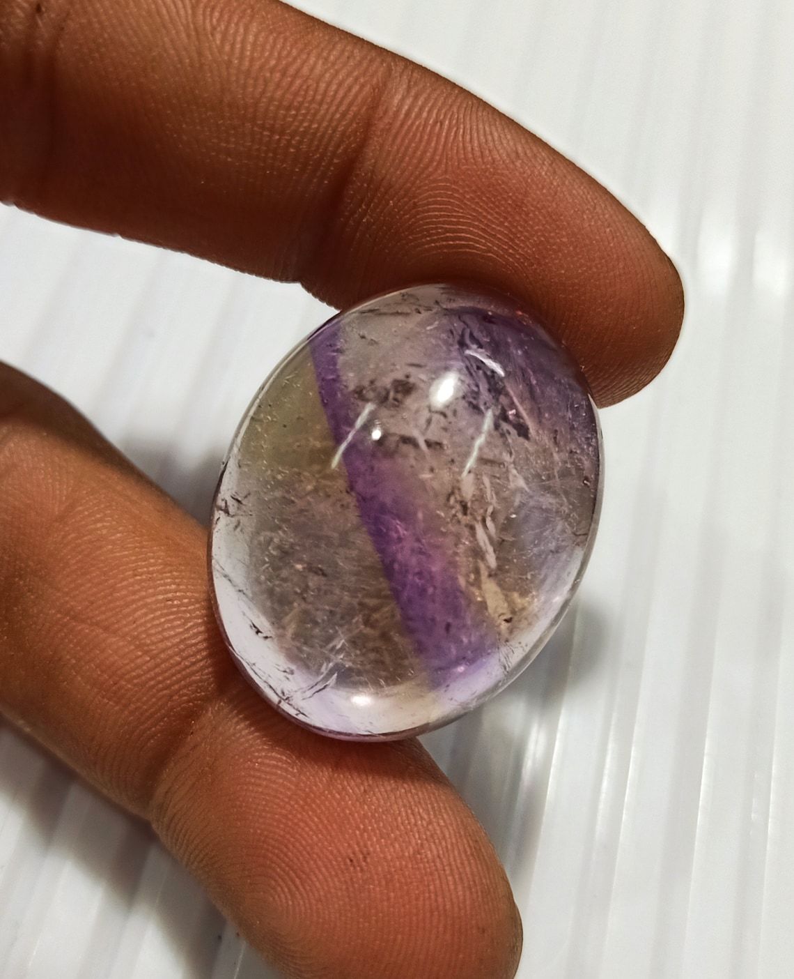 Amazing Ametrine Cabochon Oval Shape Natural Ametrine gemstone Exporter