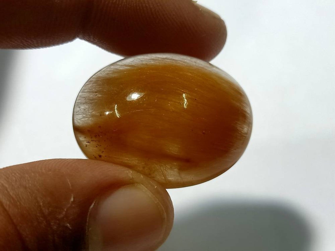 56 CT Natural Copper Rutile Smooth Cabochon Best High Quality Exporter