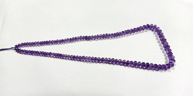 Faceted Amethyst Rondell Beads Amethyst Faceted Rondell Shape Beads Supplier