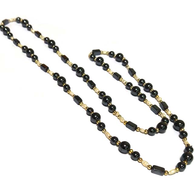 Hematite stone long necklace natural gemstone necklaces Exporter