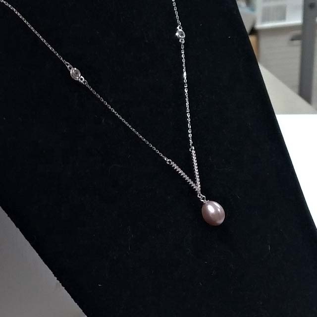 Fresh water pearl tear drop silver V type pendant Exporter