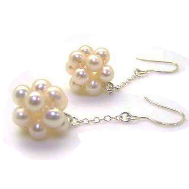 Fresh water pearl beaded ball earring hand made Exporter