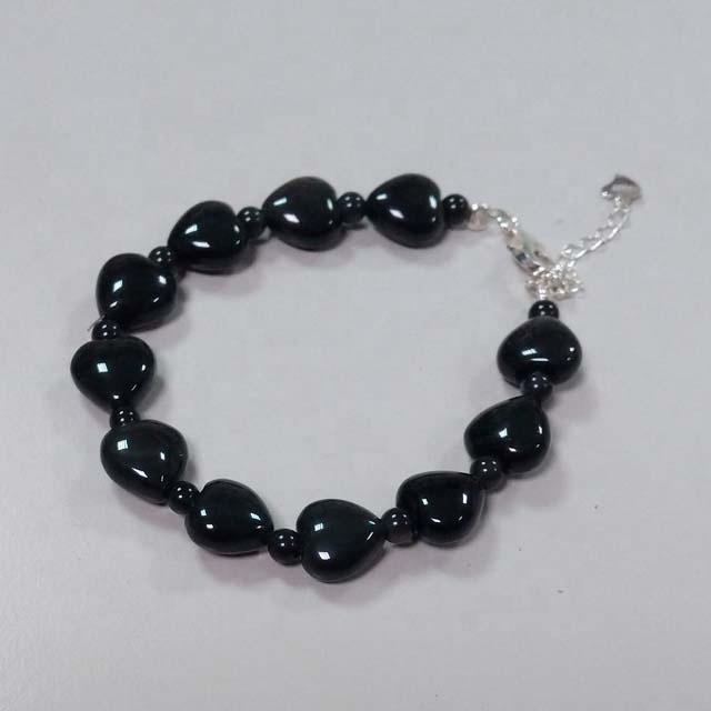 Obsidian heart natural gemstone bracelet Exporter