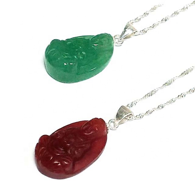 Wholesale Aventurine carnelian Guanyin Budhist necklaces