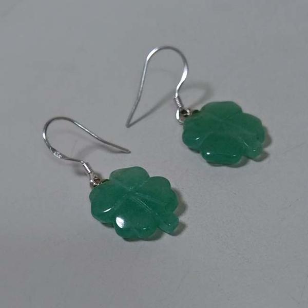 Aventurine clover earring natural gemstone Supplier