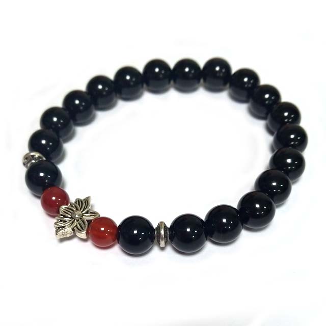 Wholesale gemstone bracelets black agate