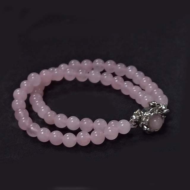Wholesale Rose quartz necklace bracelet jewelry set