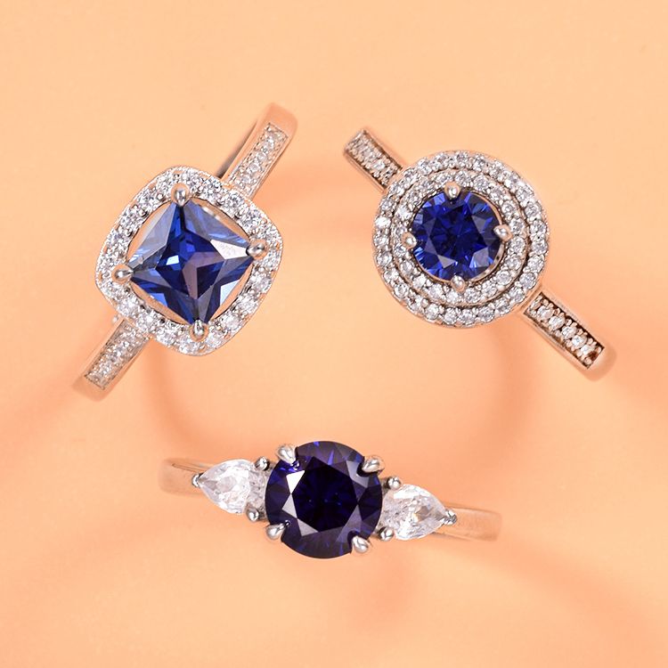 925 Silver Sapphire Stone Ring Jewelry Supplier