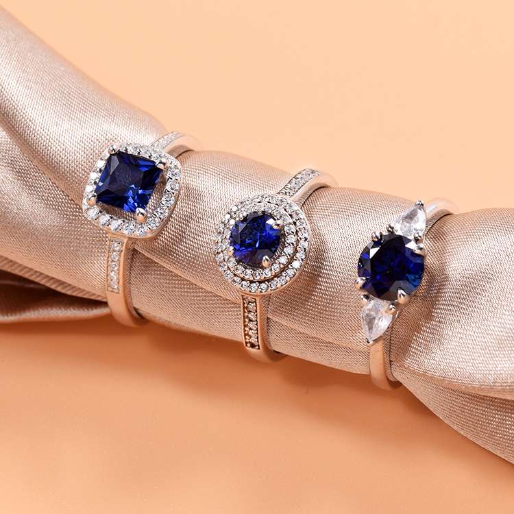 925 Silver Sapphire Stone Ring Jewelry Supplier