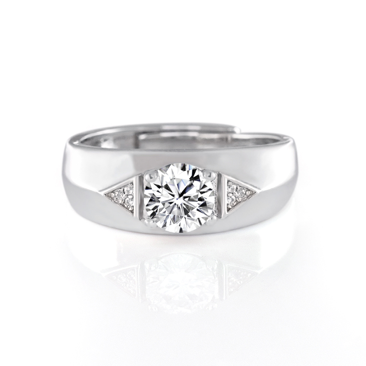 Engagement Ring Gold Plated Moissanite Gemstone Rings Man Supplier