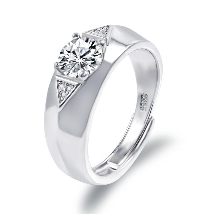 Engagement Ring Gold Plated Moissanite Gemstone Rings Man Supplier
