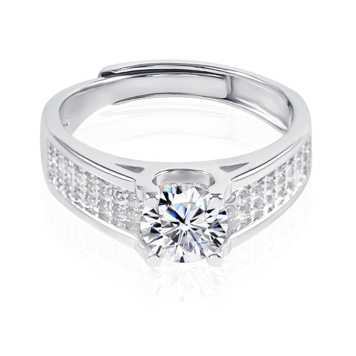 925 Sterling Silver Rings Women Moissanite Wedding Rings Supplier